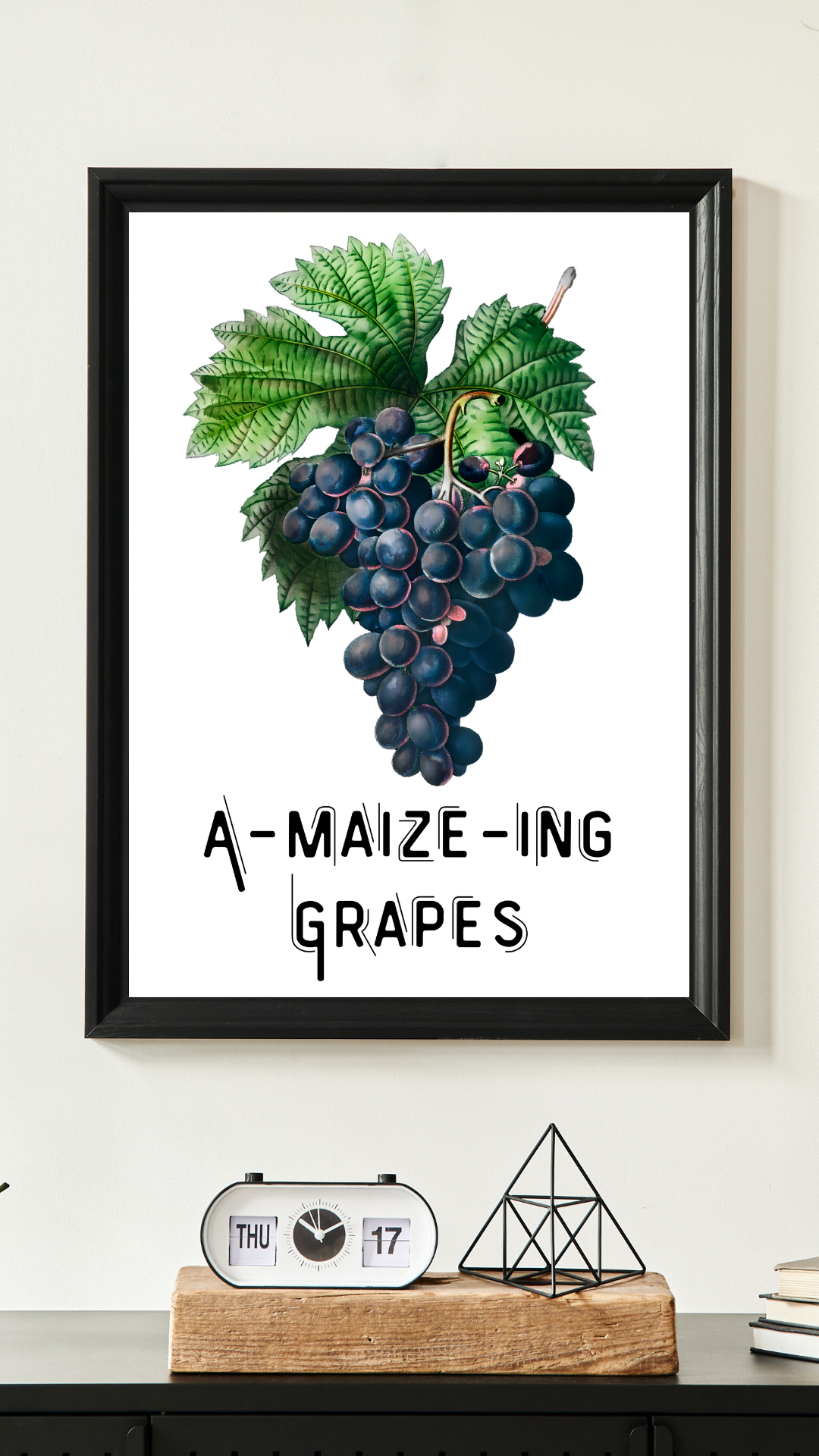 A-Maize-Ing Grapes Black Framed Poster