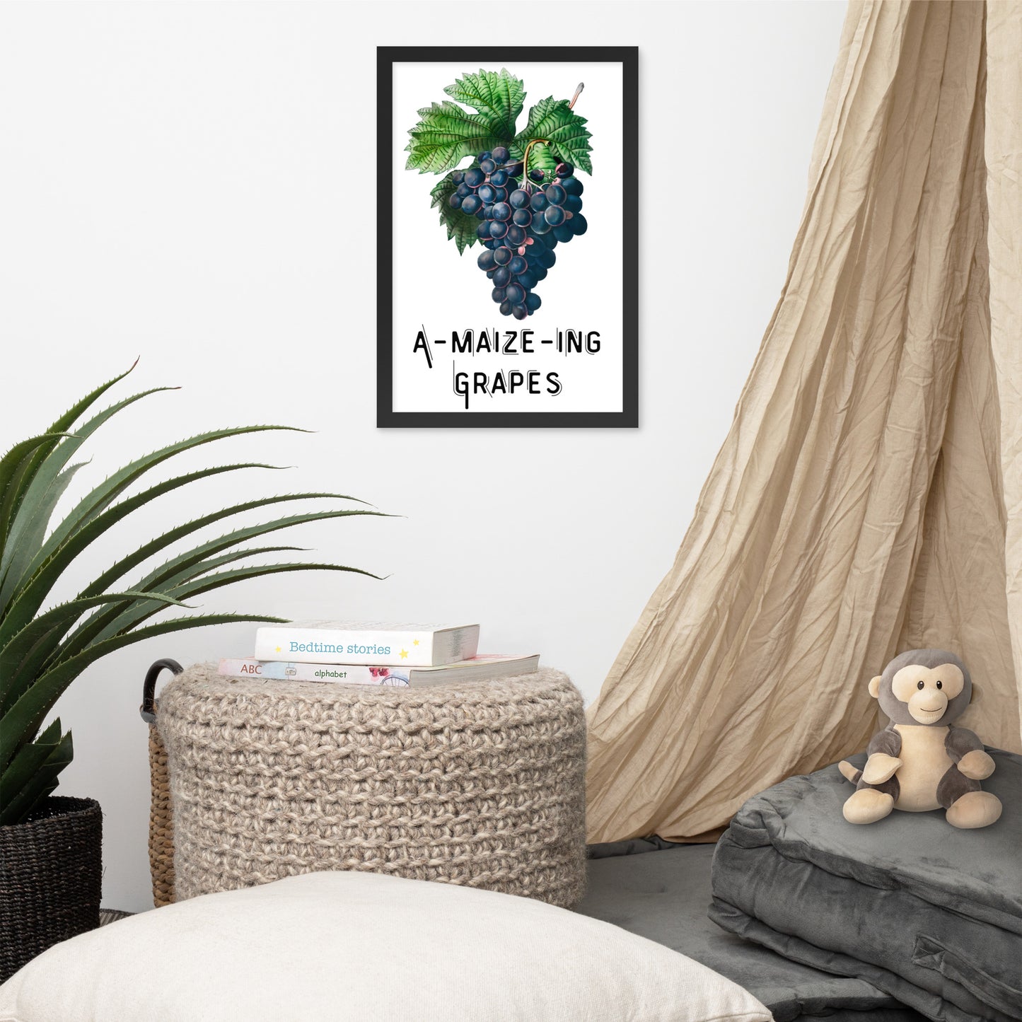 A-Maize-Ing Grapes Black Framed Poster